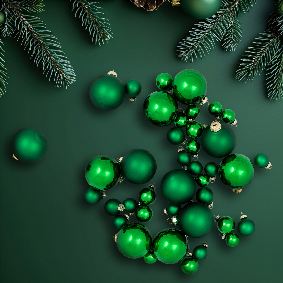 Northlight 40ct. Shiny & Matte Glass Ball Ornaments