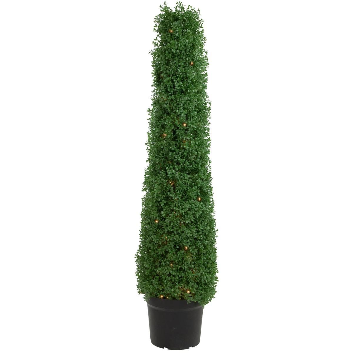 Northlight Seasonal 4ft. Pre-Lit Artificial Boxwood Topiary Tree