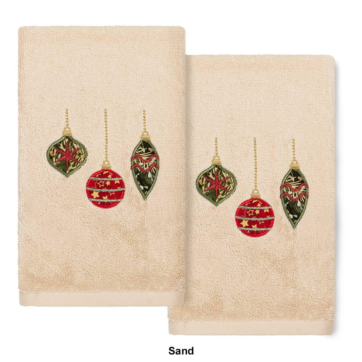 Linum Home Textiles Christmas Ornaments Hand Towels - Set Of 2