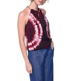 Womens DKNY Sleeveless Firework Tie Dye Halter Blouse