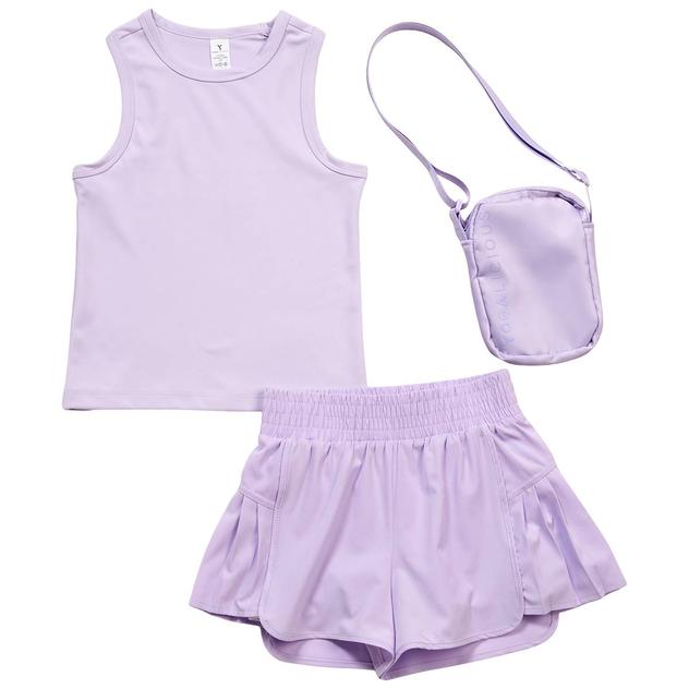 Girls (7-14) Yogalicious® 3pc. Racer Back Tank w/ Shorts & Bag