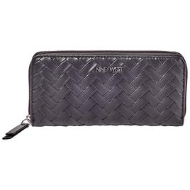 Womens Nine West Norah Woven Zip-Around Clutch Wallet