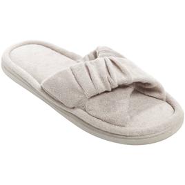 Womens Ella & Joy Ruched Terry Slide Slippers