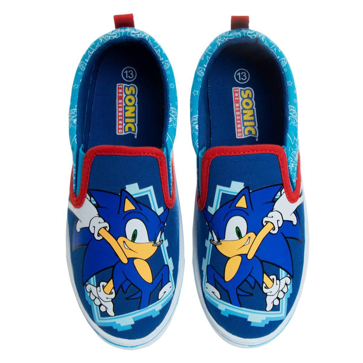 Big Boys Sonic the Hedgehog Slip-On Canvas Fashion Sneakers