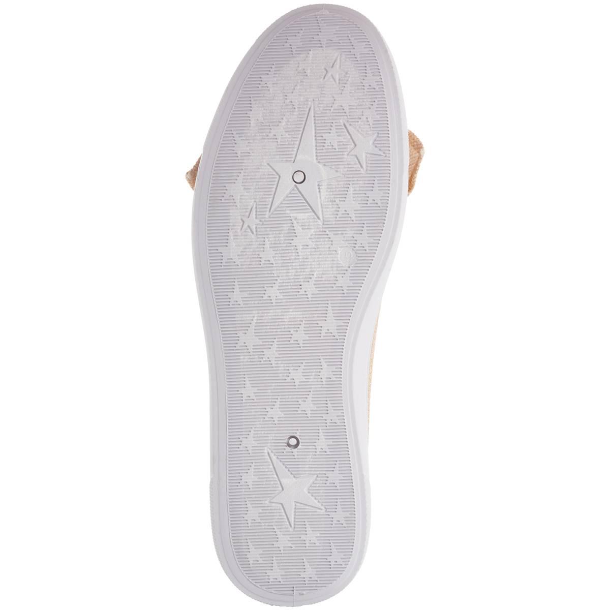 Womens Ashley Blue Canvas With Bow Slip On Flats