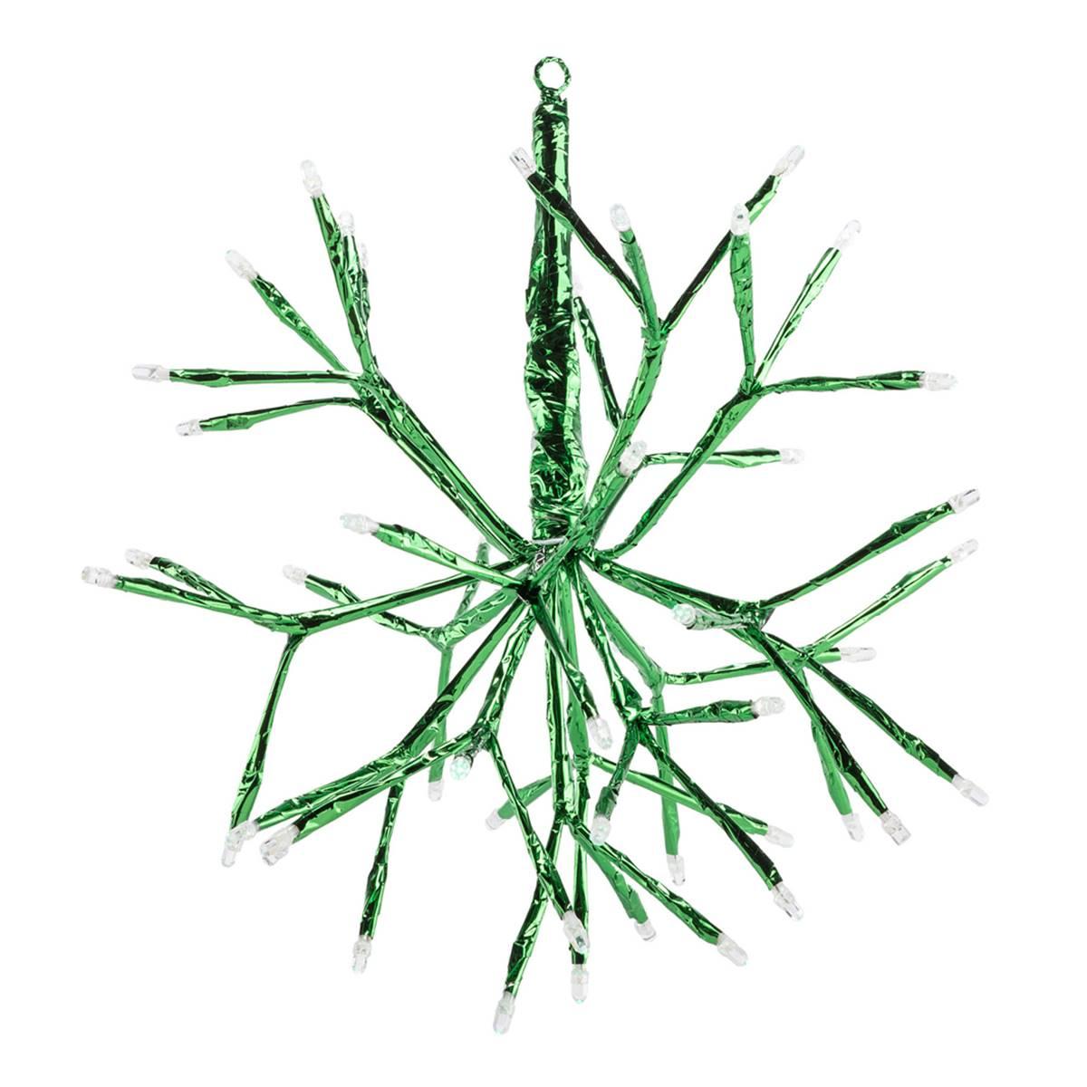 Alpine 10in. Small LED Twig Snowflake Christmas Ornament