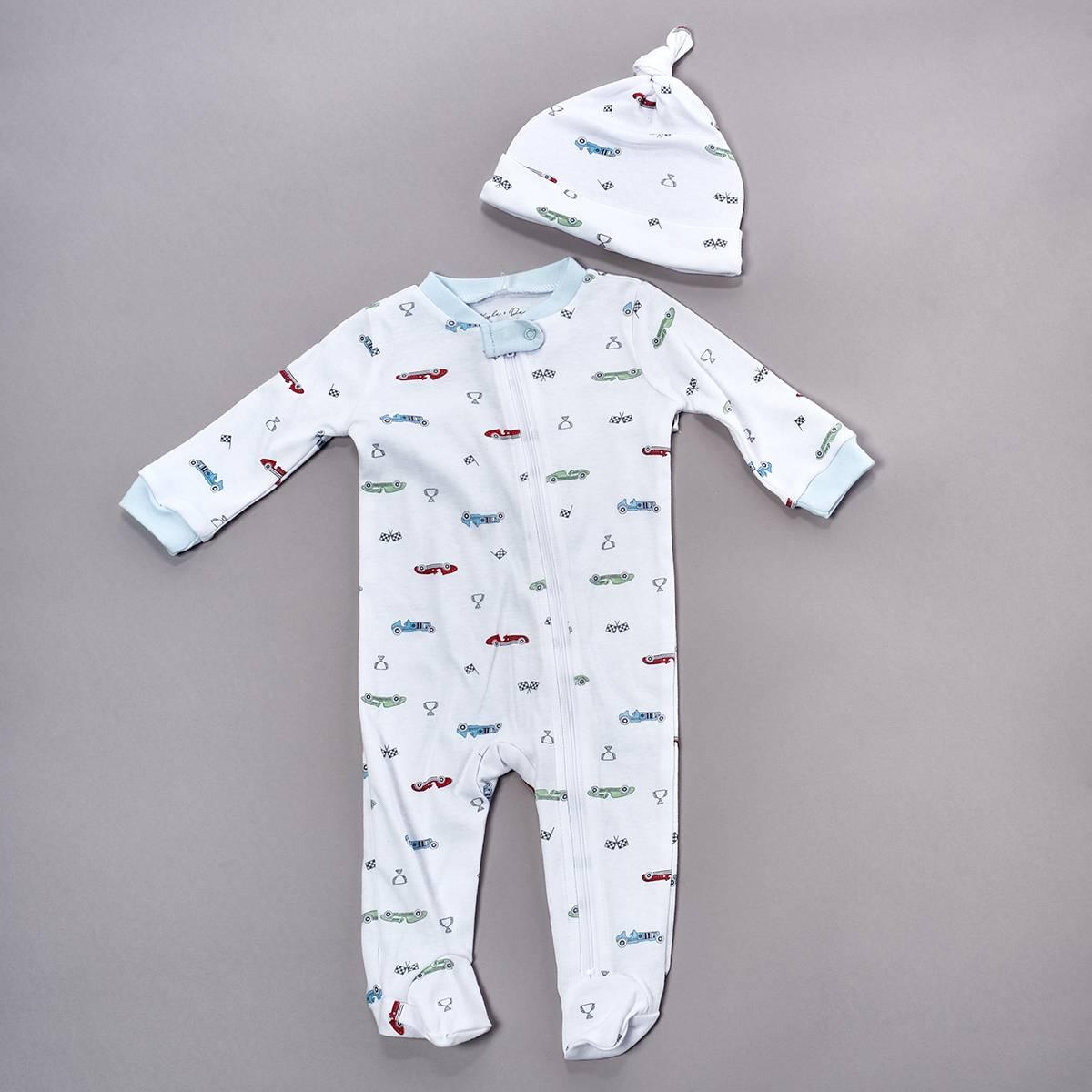 Baby Boy (NB-9M) Kyle & Deena(R) Race Car Icons Footie & Hat