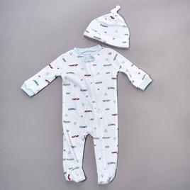 Baby Boy (NB-9M) Kyle & Deena(R) Race Car Icons Footie & Hat