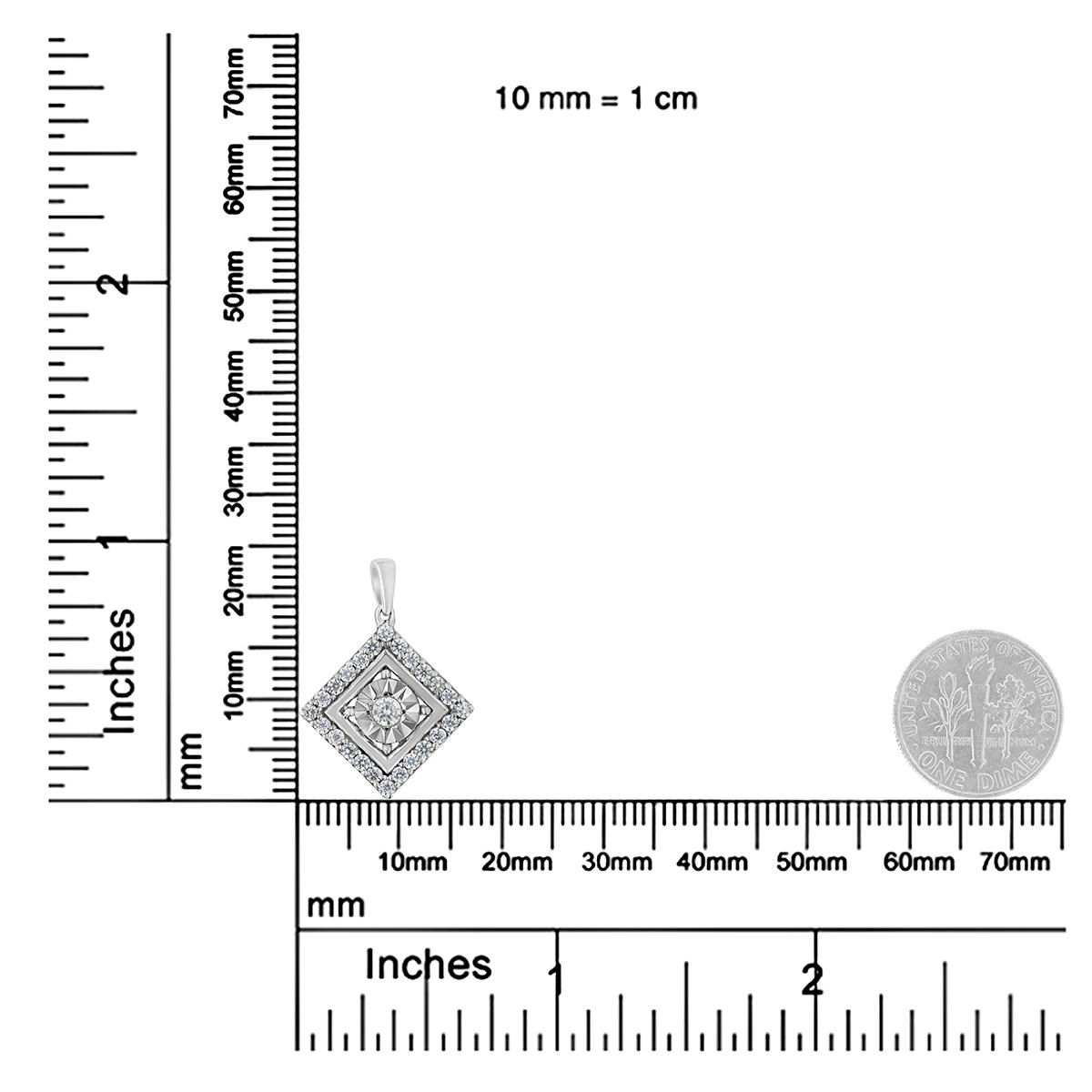Diamond Classics™ 10kt. 1/2ctw. Diamond Square Pendant