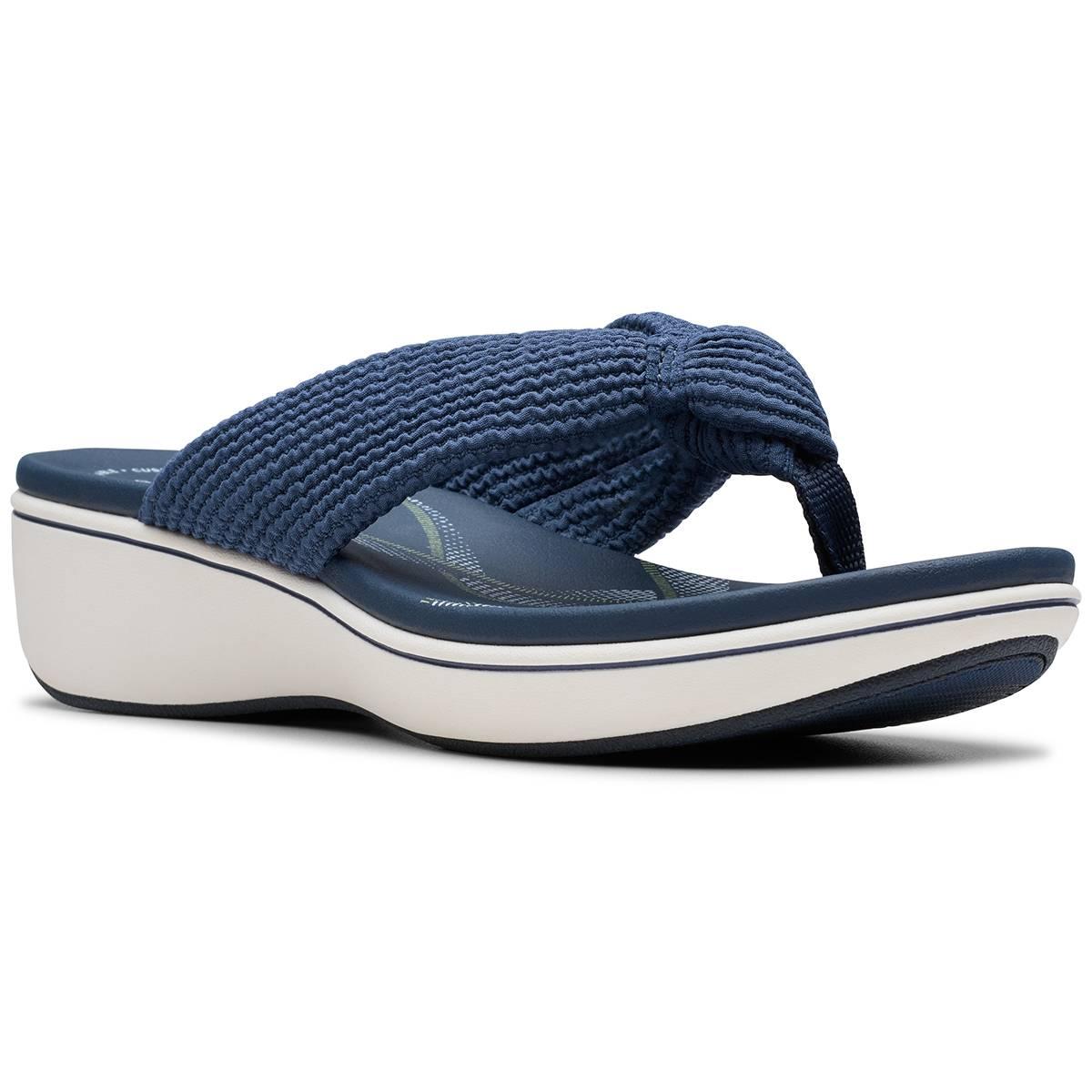 Womens Clarks(R) Cloudsteppers(tm) BreezeRae Erin Wedge Sandals