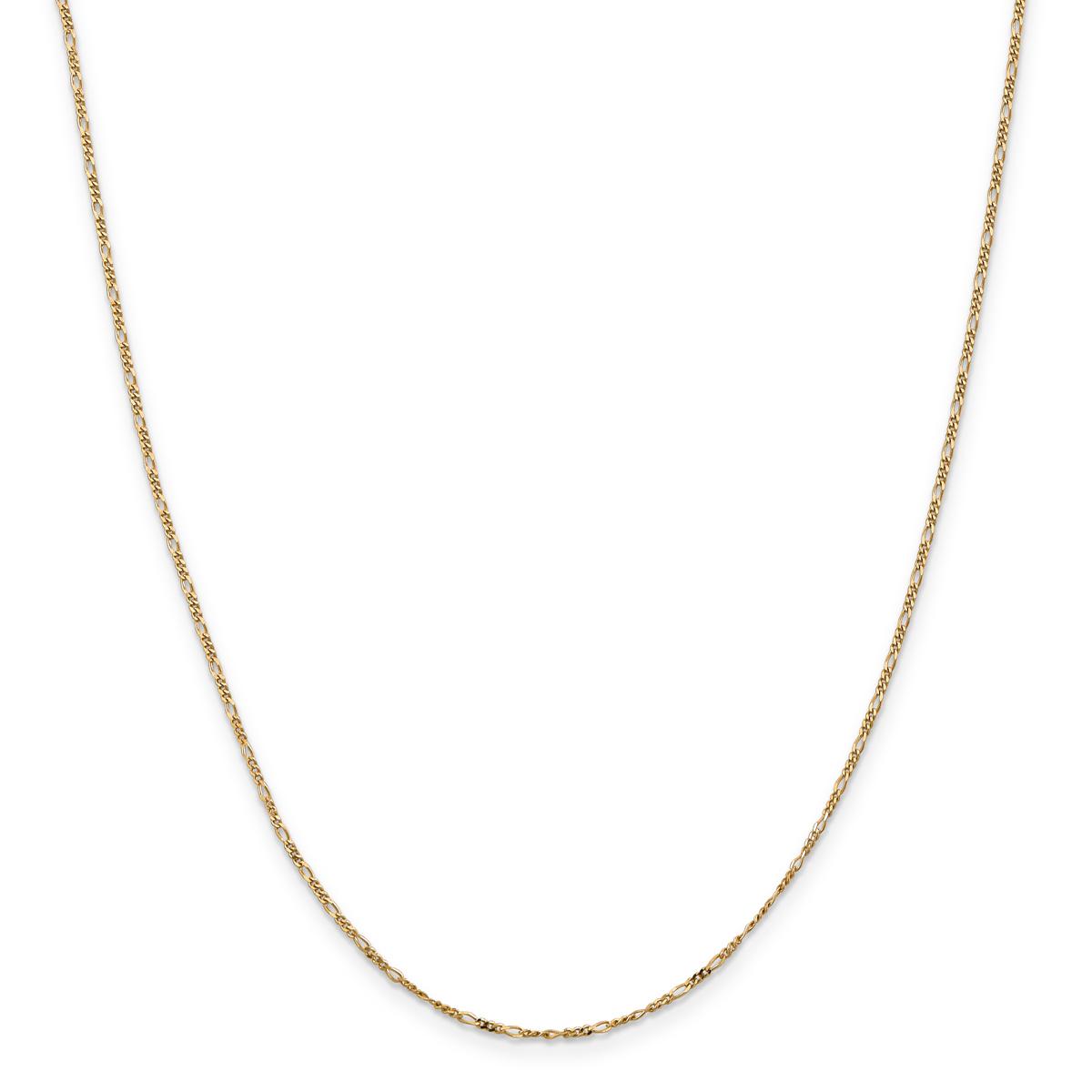 Unisex Gold Classics(tm) 1.25mm. 14k Gold Flat Figaro Chain Necklace
