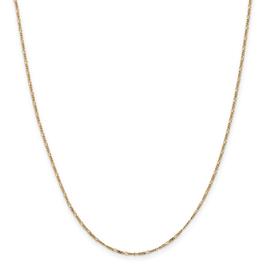 Unisex Gold Classics(tm) 1.25mm. 14k Gold Flat Figaro Chain Necklace