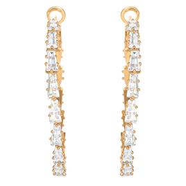 Jessica Simpson Yellow Gold Baguette Hoop Earrings