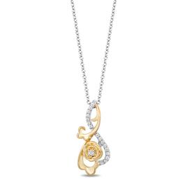 Enchanted by Disney Sterling Silver Belle Flower Pendant