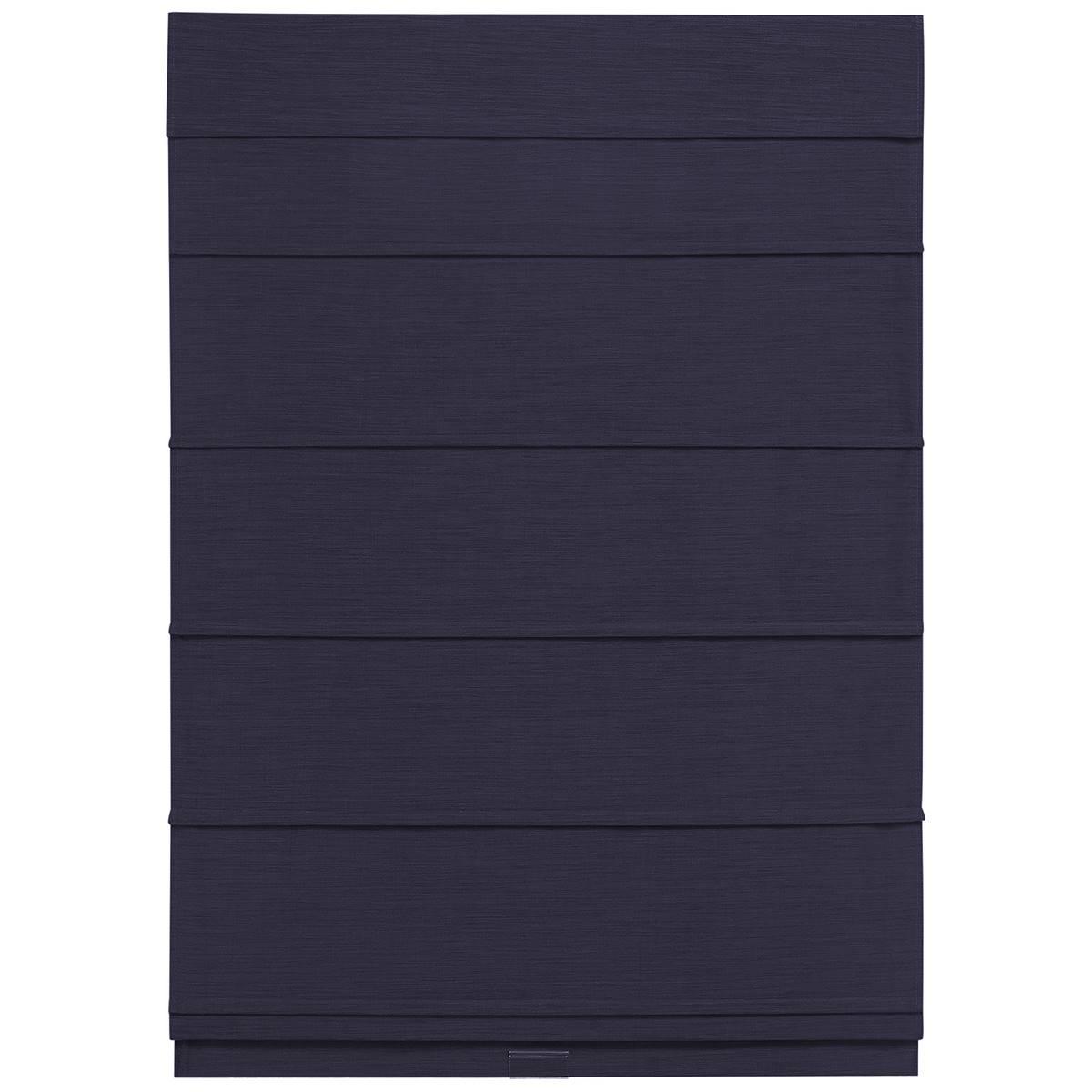 5in. Textured Fabric Roman Cordless Shades - Navy