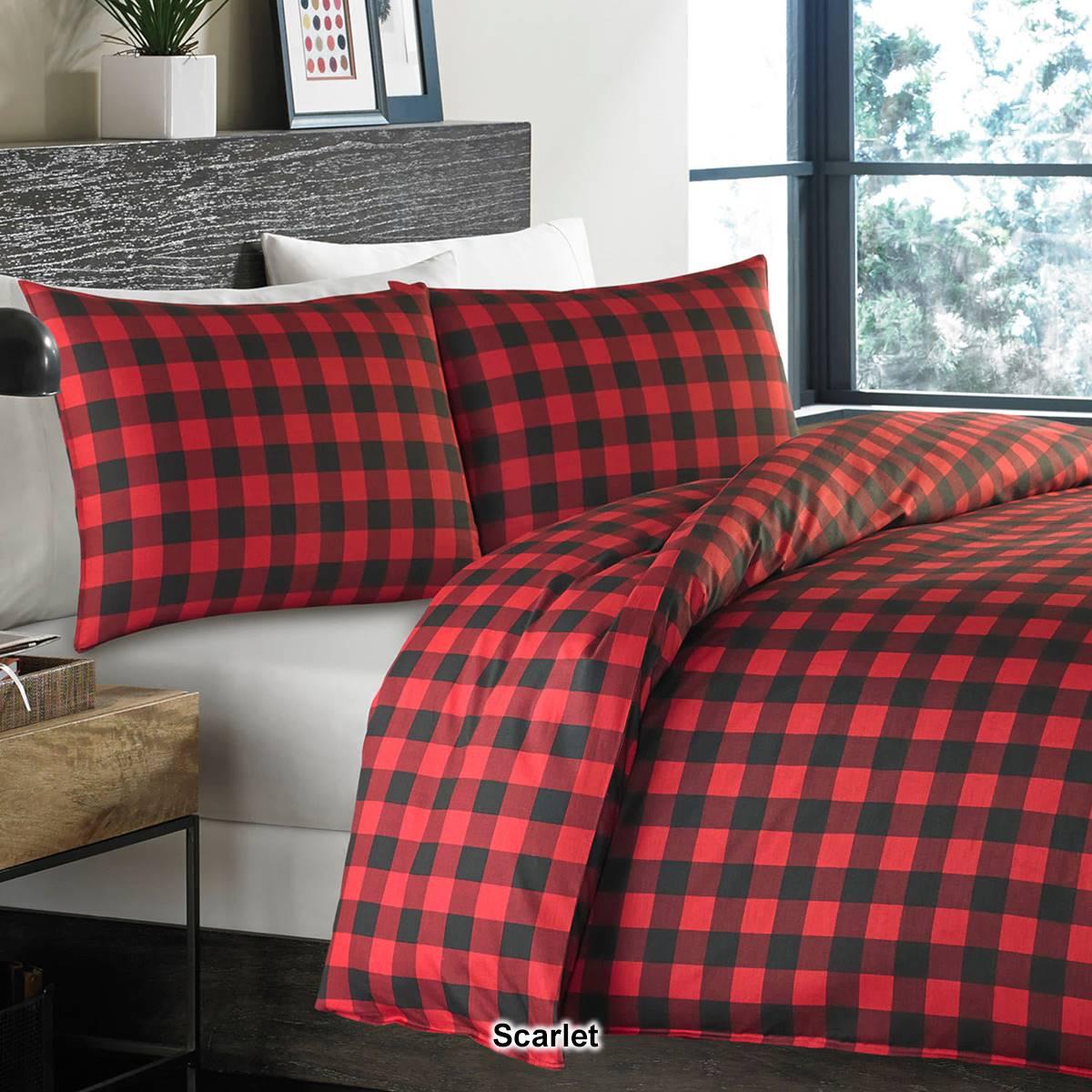 Eddie Bauer Mountain Plaid 180 Thread Count Duvet Set