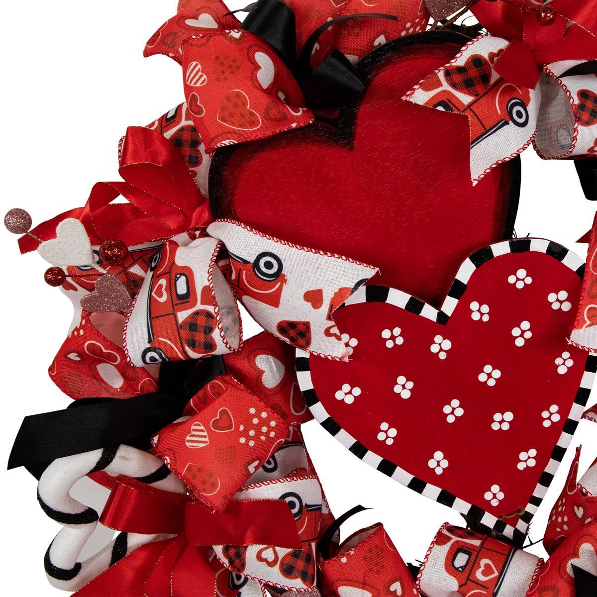 Northlight Seasonal Ribbon and Twig Valentine''s Day Wreath