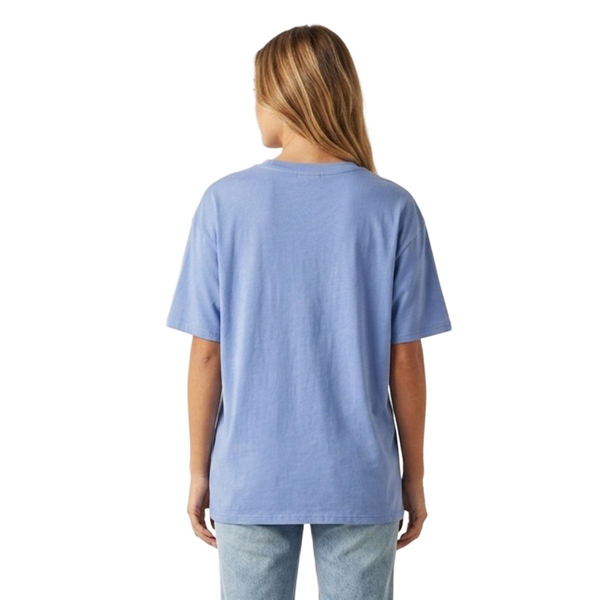 Juniors Freeze Mineral Wash Stitch Wild & Free Boyfriend Tee