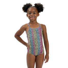 Toddler Girls Dolfin(R) Floret Criss-Cross One Piece Swimsuit