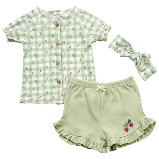 Baby Girl (12-24M) Adley & Hudson® Radish Short Set W/ Headband