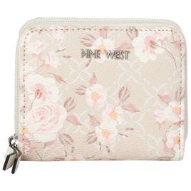 Womens Nine West Norah Zip Around Wallet - Milk Logo Floral