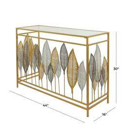 9th & Pike® Gold-Tone Metal Contemporary Console Table