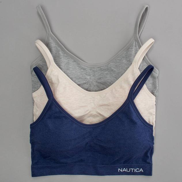 Plus Size Nautica 3pk.Heather Seamless Bralette Bras NT6907-3PKD1