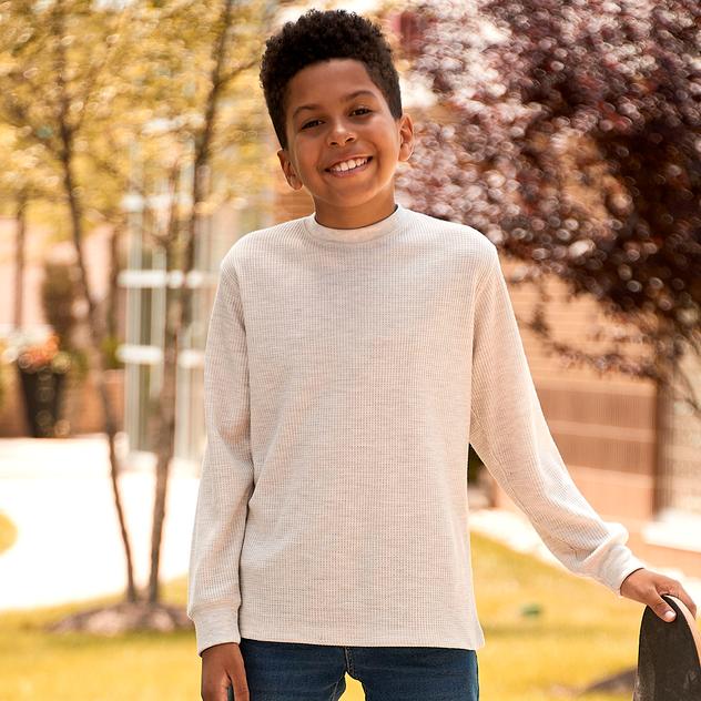 Boys (8-20) Architect® Jean Co. Solid Thermal Crew Neck T-Shirt