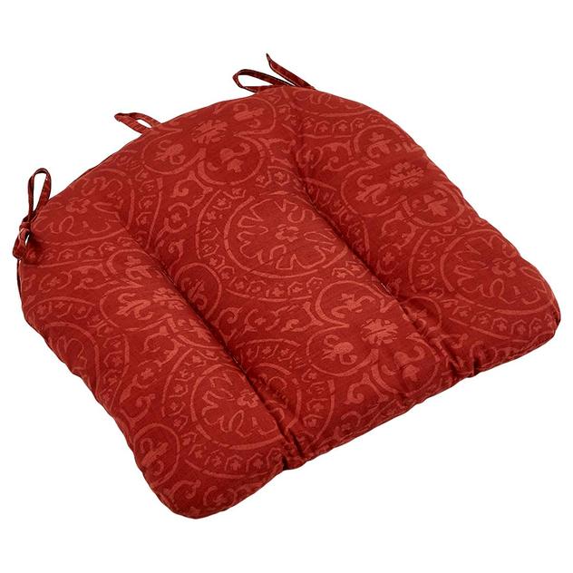 Jordan Manufacturing Medallion Knife Edge Chair Cushion - Rust