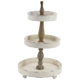 9th &amp; Pike® 3 Tier White Round Events Serving Tray
