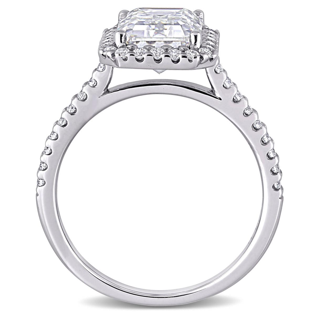 Gemstone Classics™ 10kt. White Gold 2 7/8ctw. Moissanite Ring