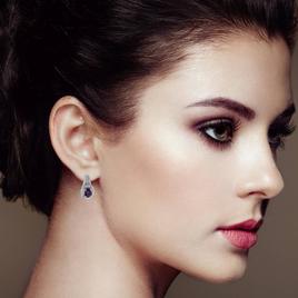 Haus of Brilliance Amethyst Diamond Dangle Earringse