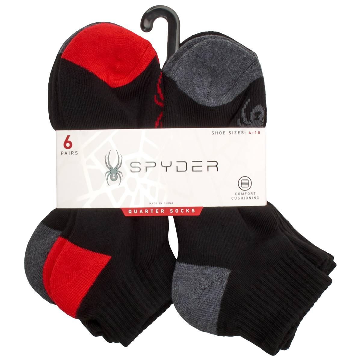 Boys Spyder 6pk. Quarter Socks