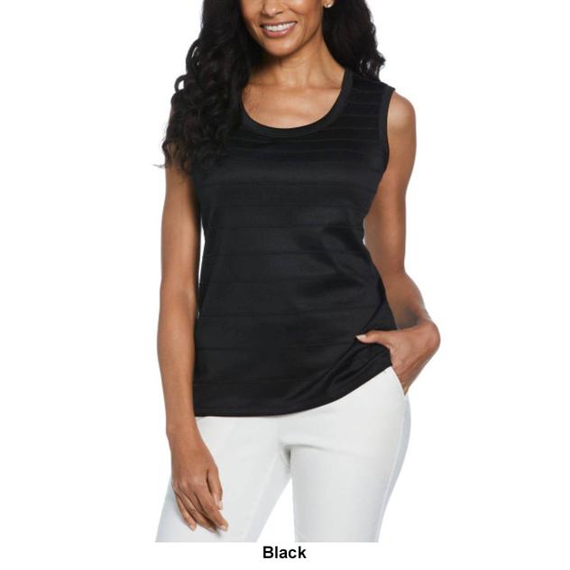 Womens Rafaella® Sleeveless Scoop Neck Ottoman Tank Top