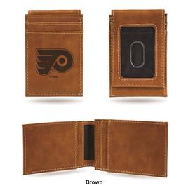 Mens NHL Philadelphia Flyers Faux Leather Front Pocket Wallet