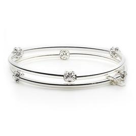 Nine West 2pc. Silver-Tone & Crystal Stretch Bracelets