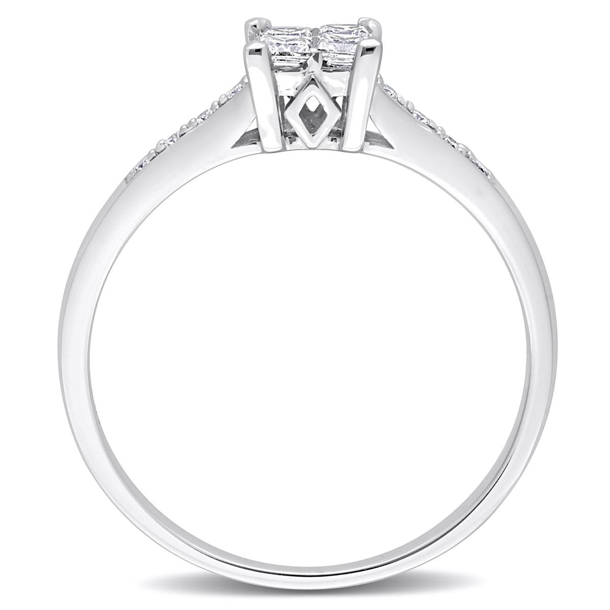 Diamond Classics™ 14kt. White Gold 1/4ctw. Diamond Quad Ring
