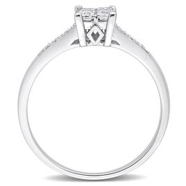 Diamond Classics™ 14kt. White Gold 1/4ctw. Diamond Quad Ring