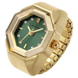 Womens Jessica  Simpson Green Dial Ring Watch - JR0005GDG