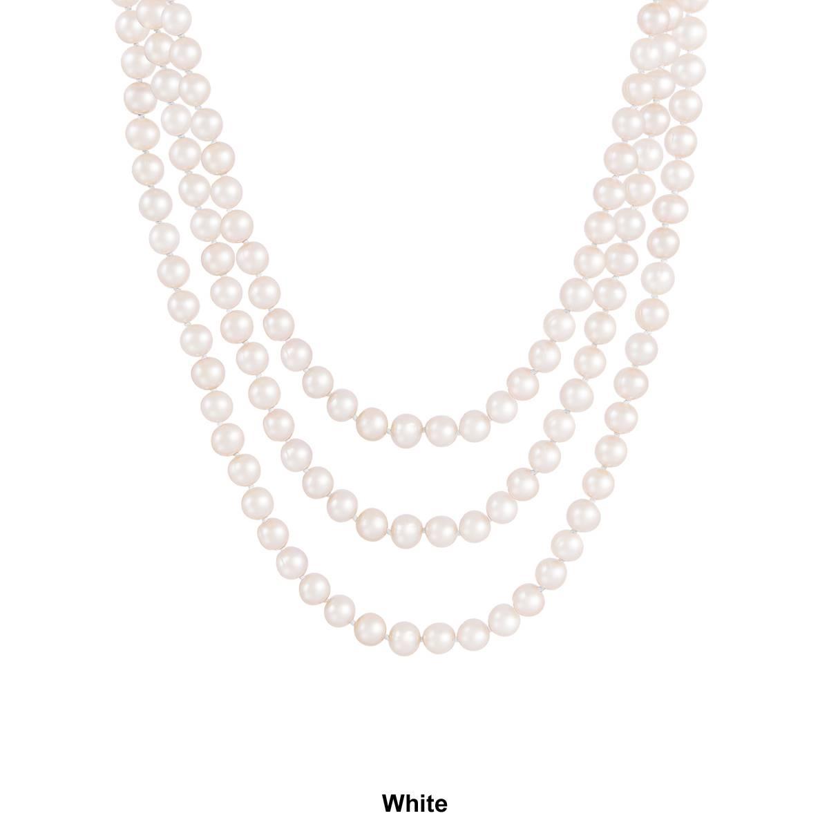 Splendid Pearls Endless 80" Freshwater Pearl Necklace