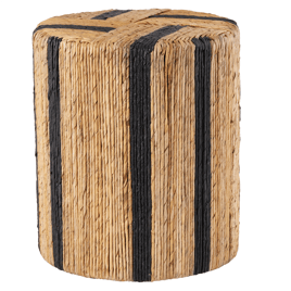 9th & Pike(R) Bohemian Brown Banana Leaf Accent Table
