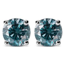 Haus of Brilliance 1/2ctw. Lab Grown Blue Diamond Stud Earrings