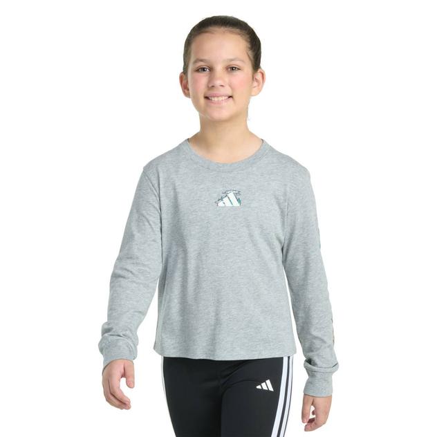 Girls (7-16) adidas® Long Sleeve Regular Fit Mountain Emblem Tee