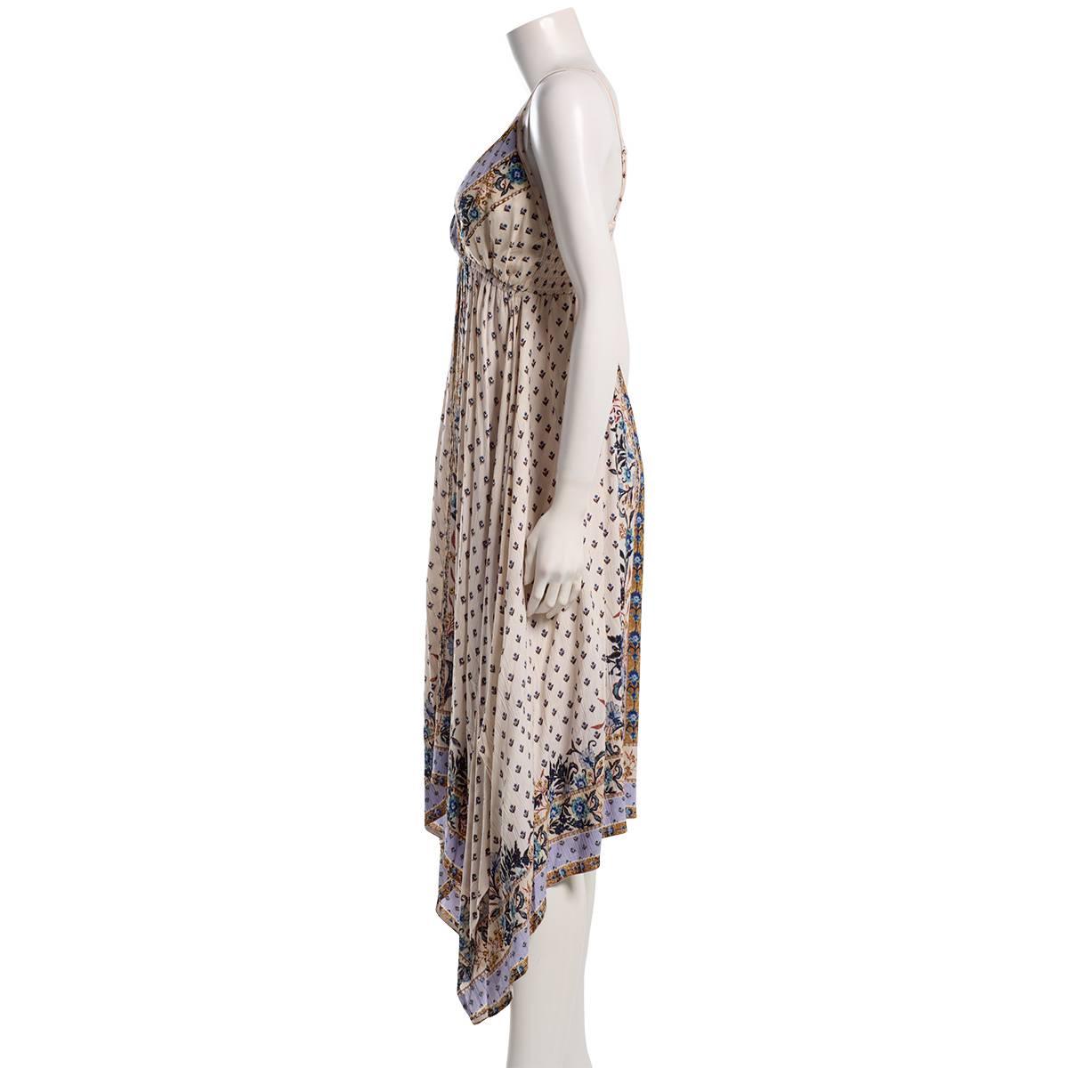 Juniors Angie Floral Scarf Hanky Hem Midi Slip Dress