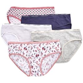 Womens Laura Ashley(R) 5pk Cotton Bikini Panties LS9540-5PKLV