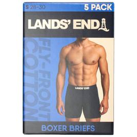Mens Lands End 5pk. Knit Boxer Briefs - Green/Grey