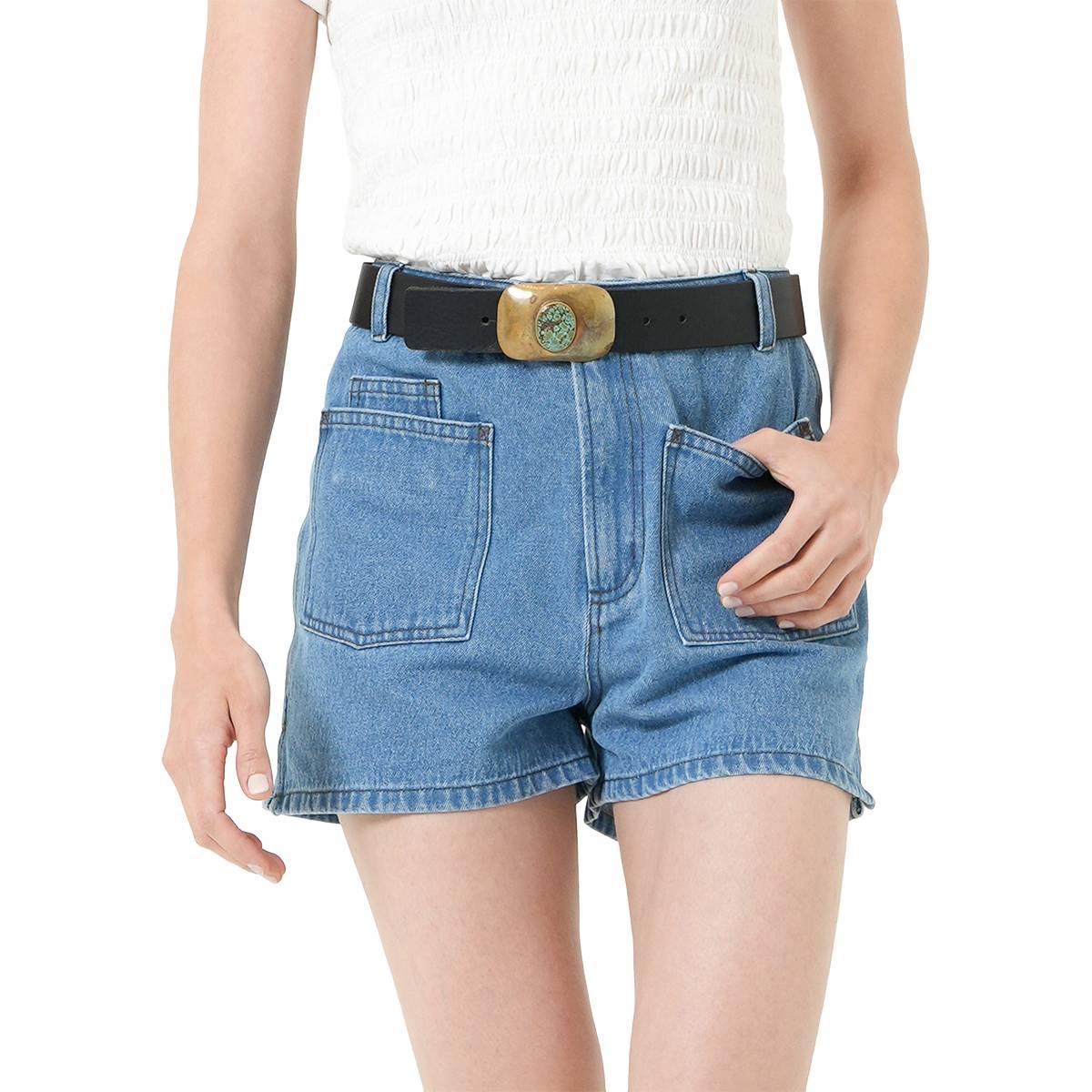 Womens MNK 5-Pocket Denim Shorts