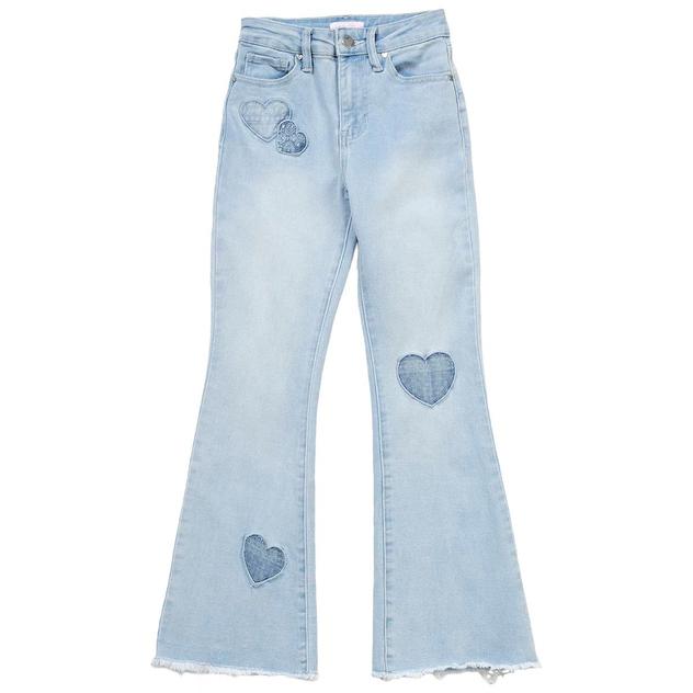 Girls (7-14) YMI® Flare Leg Paisley Heart Patch Jean