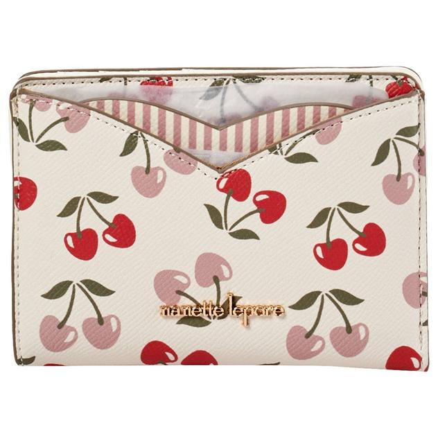 Womens Nanette Lepore Clarra Bifold/Credit Card Wallet-Cherry