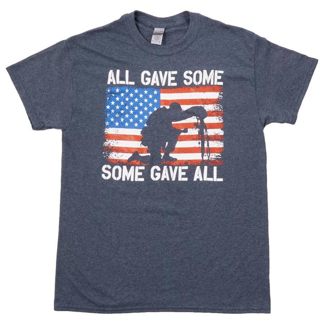 Mens Patriotic Some Gave All Military Short Sleeve Graphic Shirt